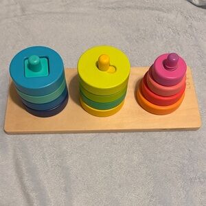 Vibrant Stacking Rings and Shapes Toy